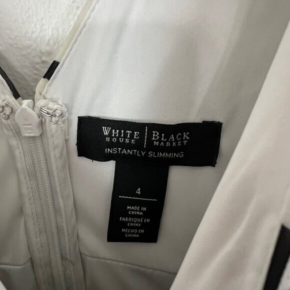 White House Black Market Instantly Slimming Dress Gathered Floral 4 Small mc - Picture 2 of 3